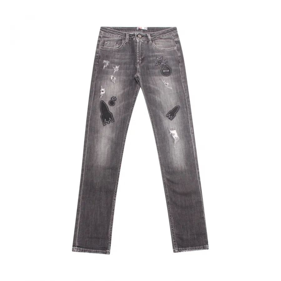 7076AP jeans bimbo MSGM boy kid denim trousers