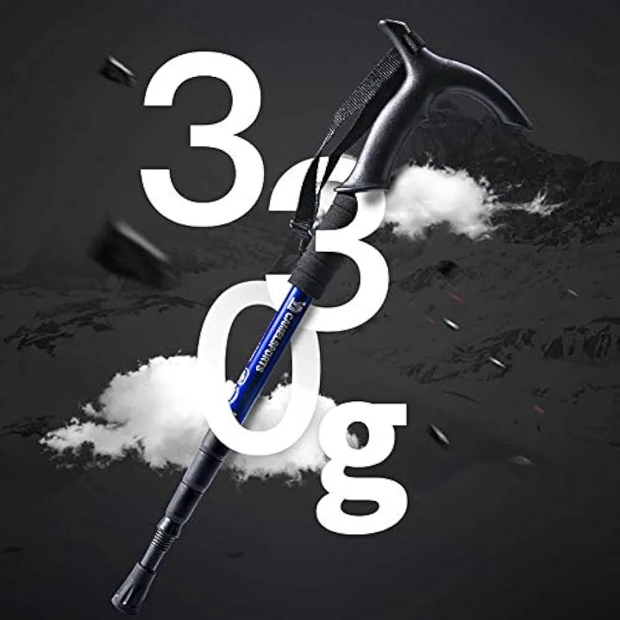 Adjustable Folding Trekking Poles, Lightweight Aluminum Flip-Lock Trekking Stick for Hiking