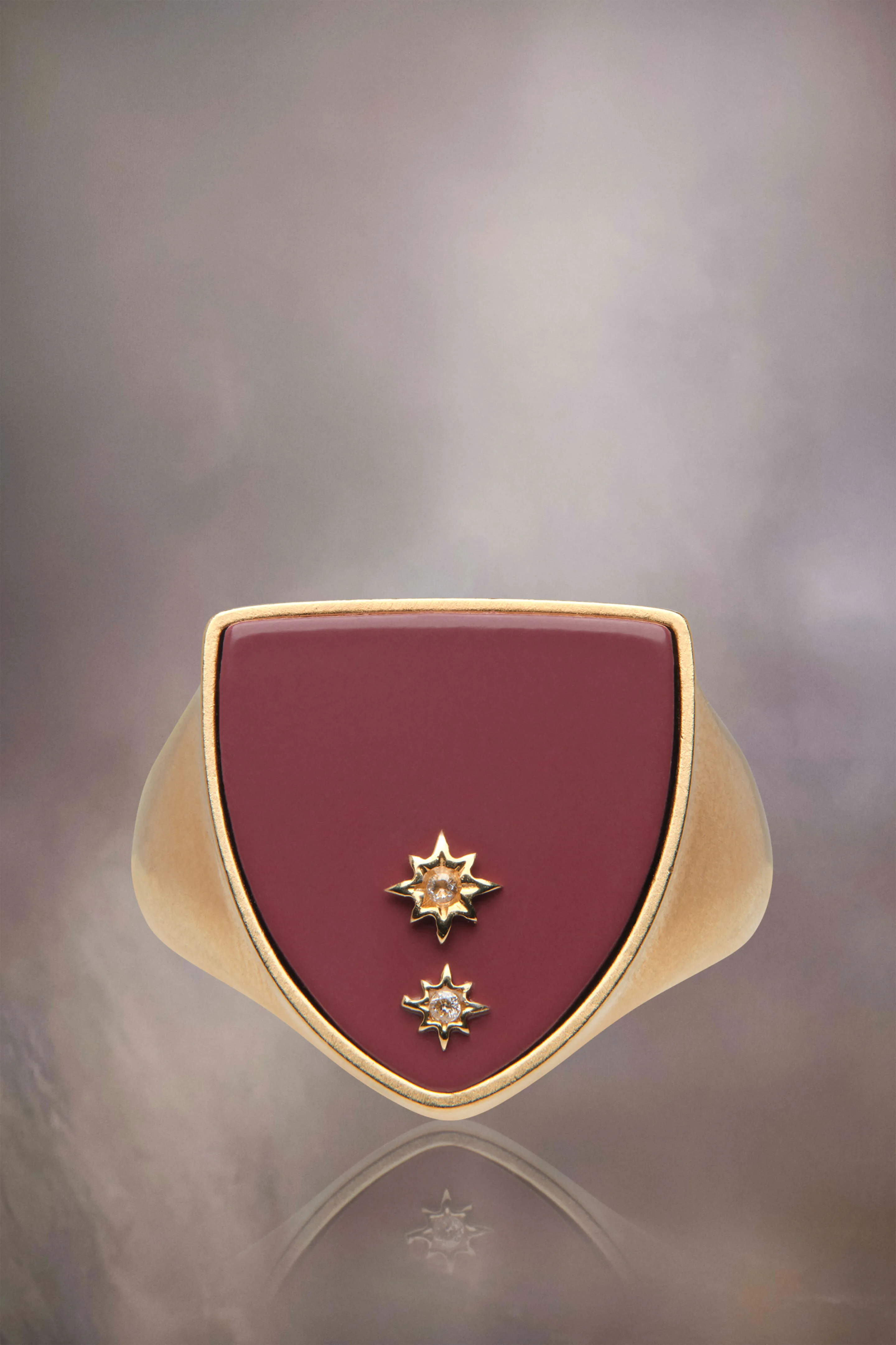 Anello con sigillo in smalto