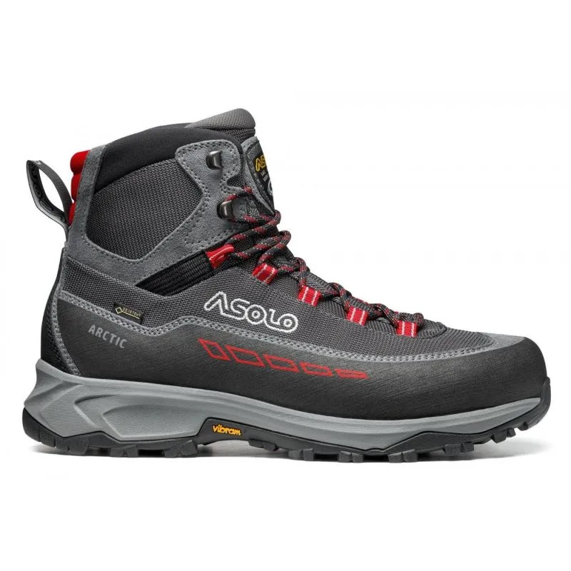 Asolo Arctic Gv Men's Trekking Shoes in Grey/Gunmetal/Red
