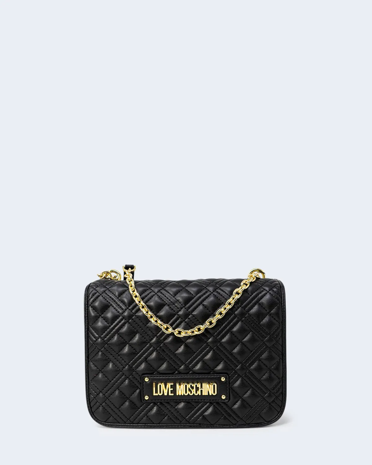 Love Moschino black quilted leather bag