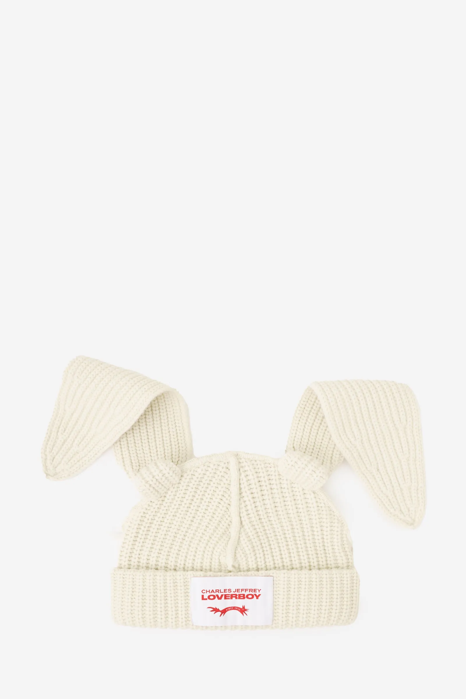 Cappello CHUNKY RABBIT BEANIE in cotone bianco