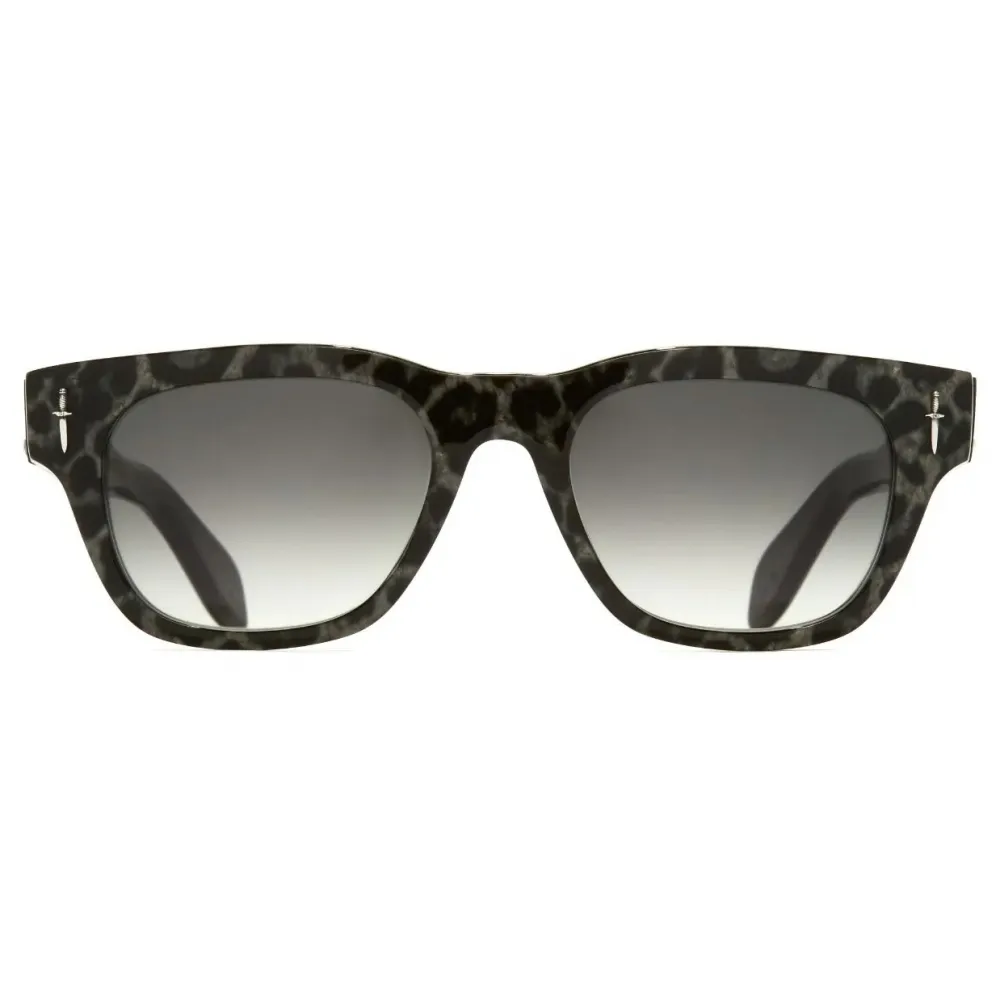 Cutler & Gross - The Great Frog Crossbones Square Sunglasses - Leopard on Black - Luxury - Cutler & Gross Eyewear