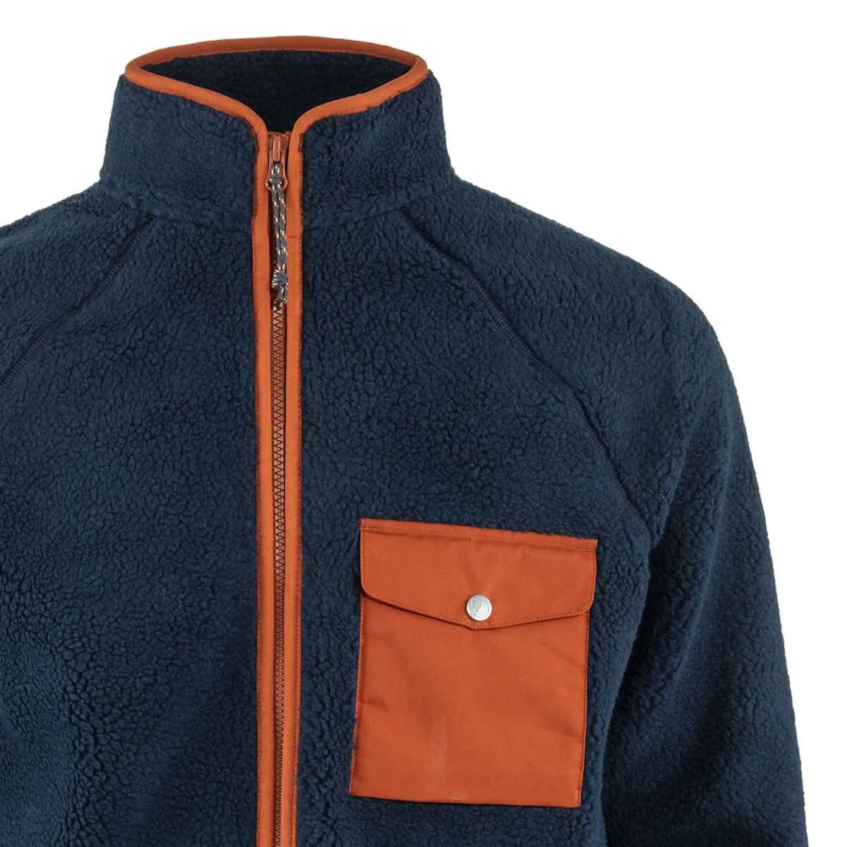 Fjallraven felpa da uomo vardag in pile colore blu autunno