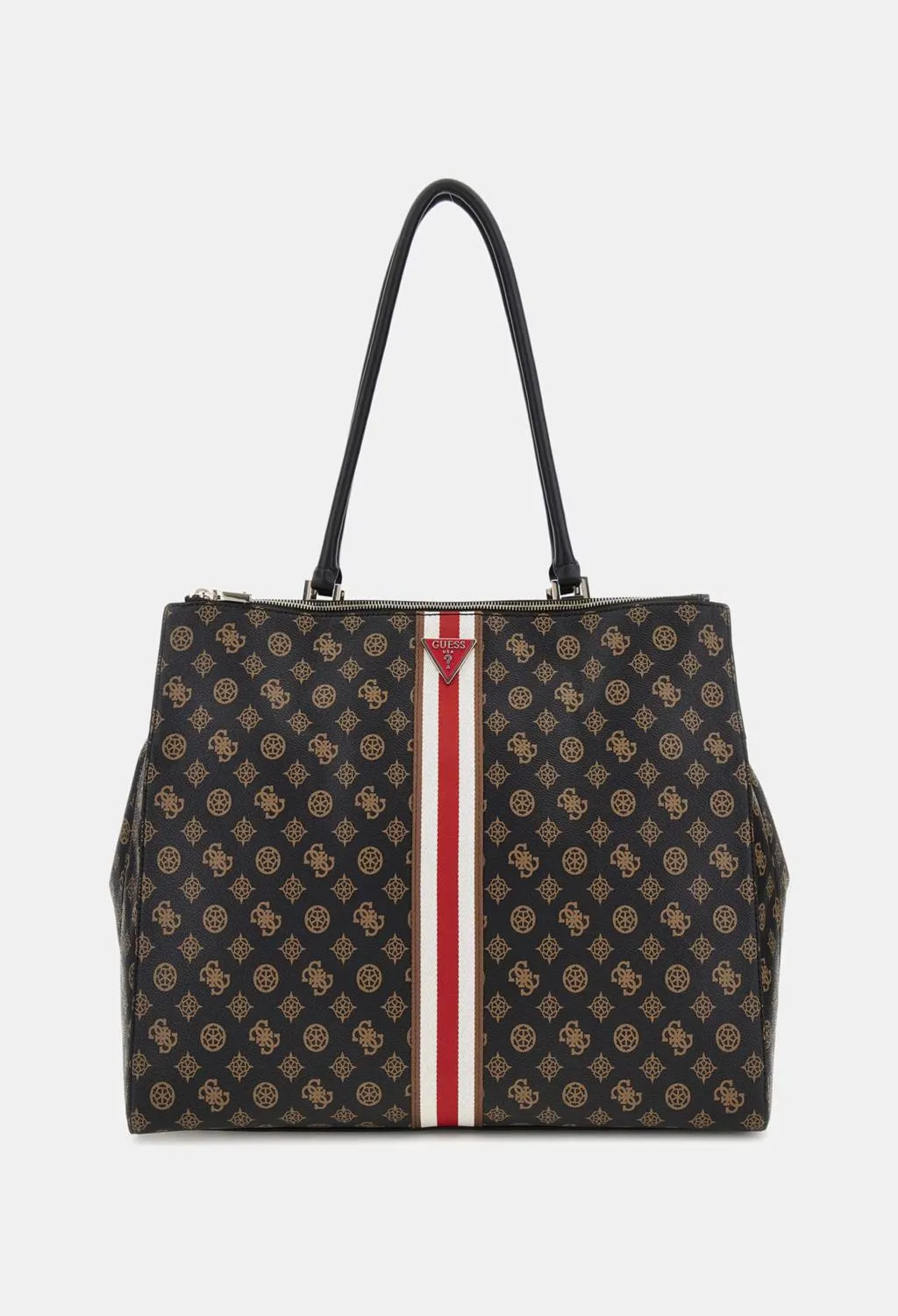 GUESS travel bag with branded colorful stripes