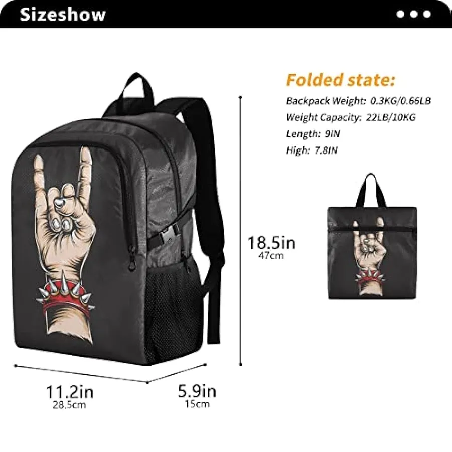 Lightweight Foldable Rock N Roll 22L Trekking Backpack Travel Bag for Climbing Camping Hiking, M