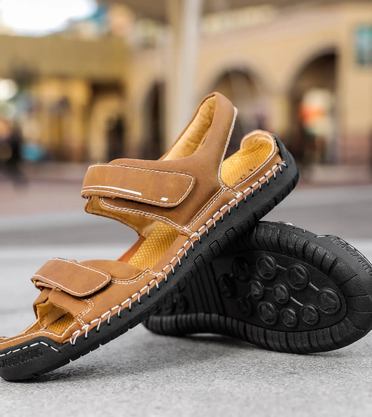 Men's Athletic Open Toe Hiking Outdoor Water Sports Sandals Slip-resistant Summer Casual.
