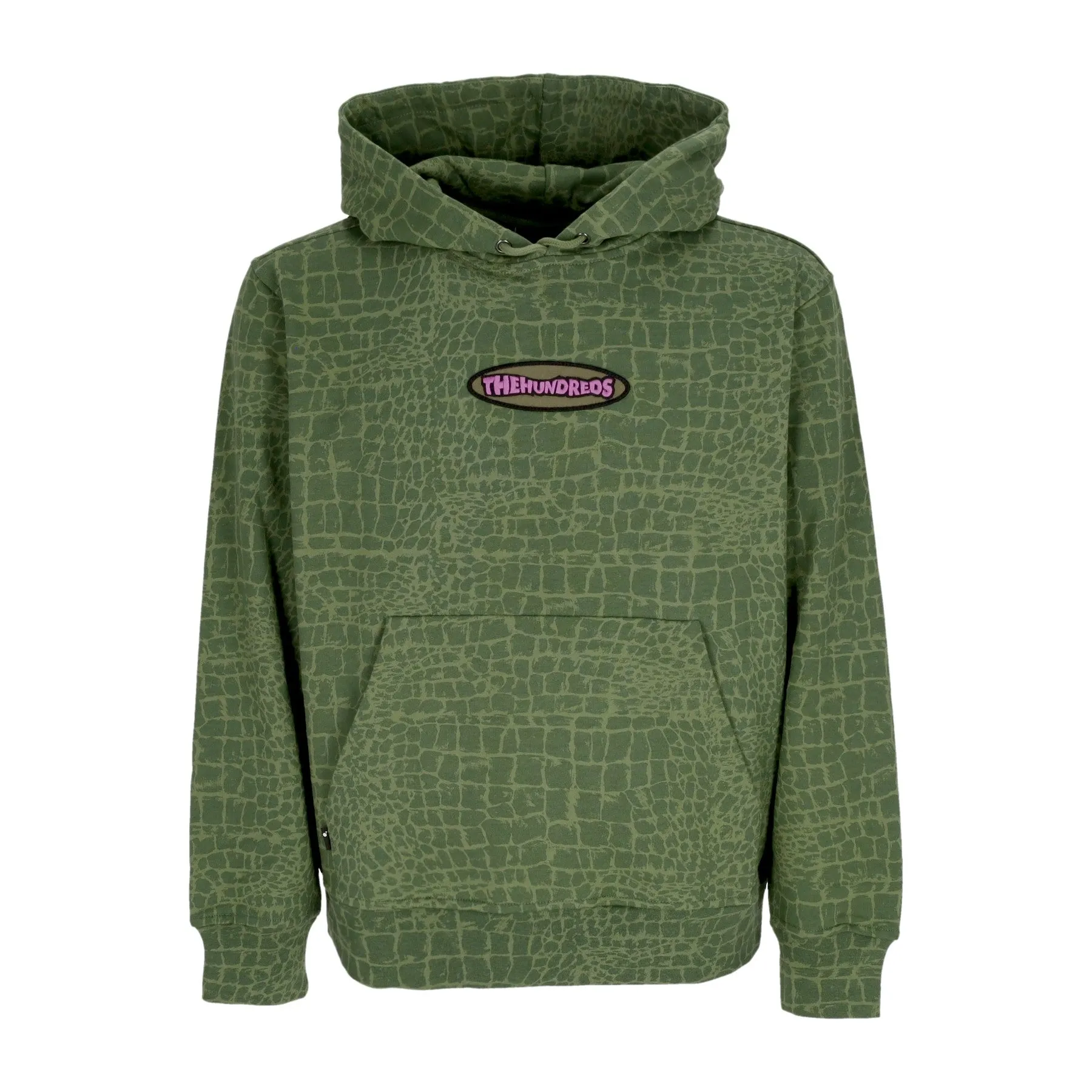 Men's Lightweight Croc Hoodie Sweatshirt in Olive.