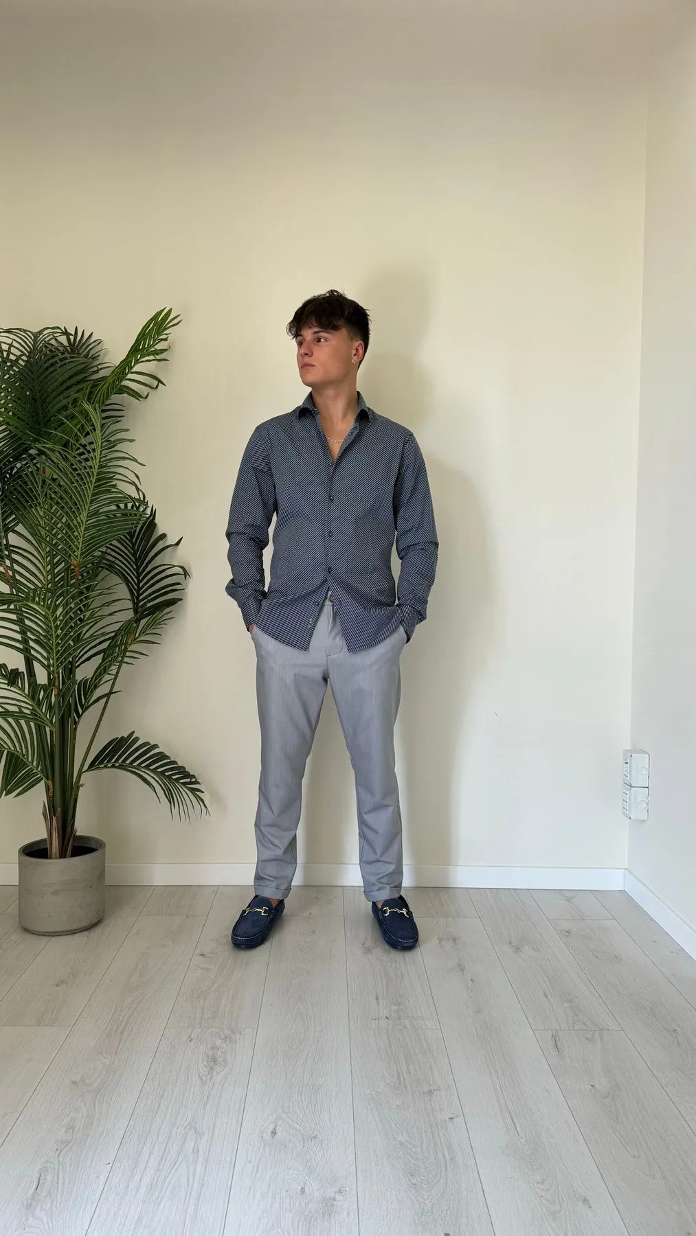NOUS - MAX/111 - CAMICIA COTONE MICRO POIS