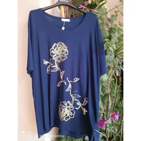 Plus size viscose tunic in various colors