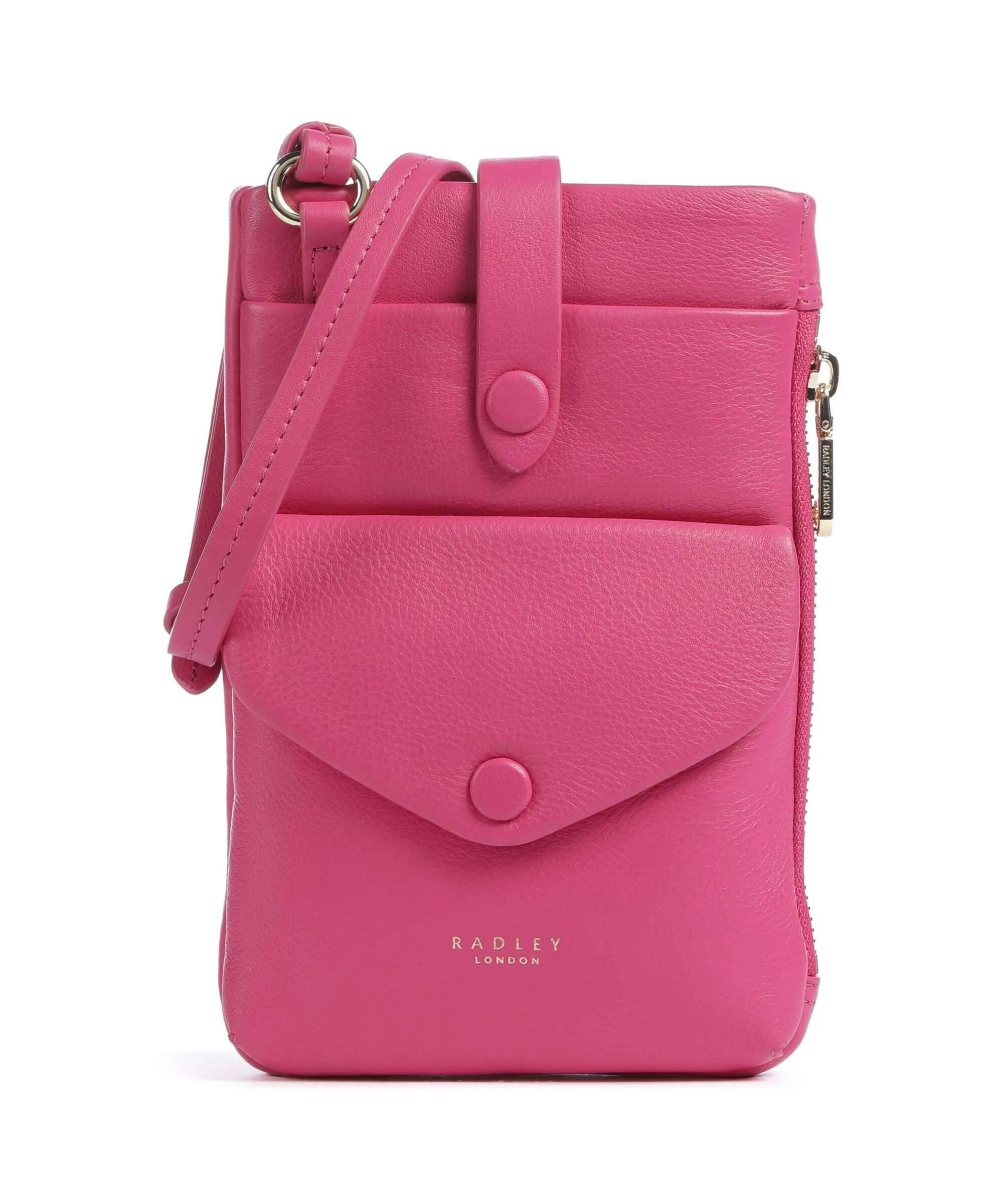  Radley London Mallow Street Borsetta porta cellulare pelle di vacchetta grana pink  