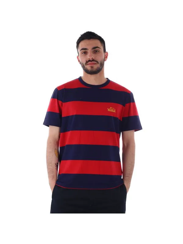 T-shirt a righe in jersey di cotone
