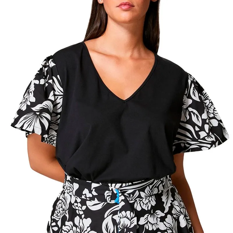 T-Shirt con maniche stampate Varco 