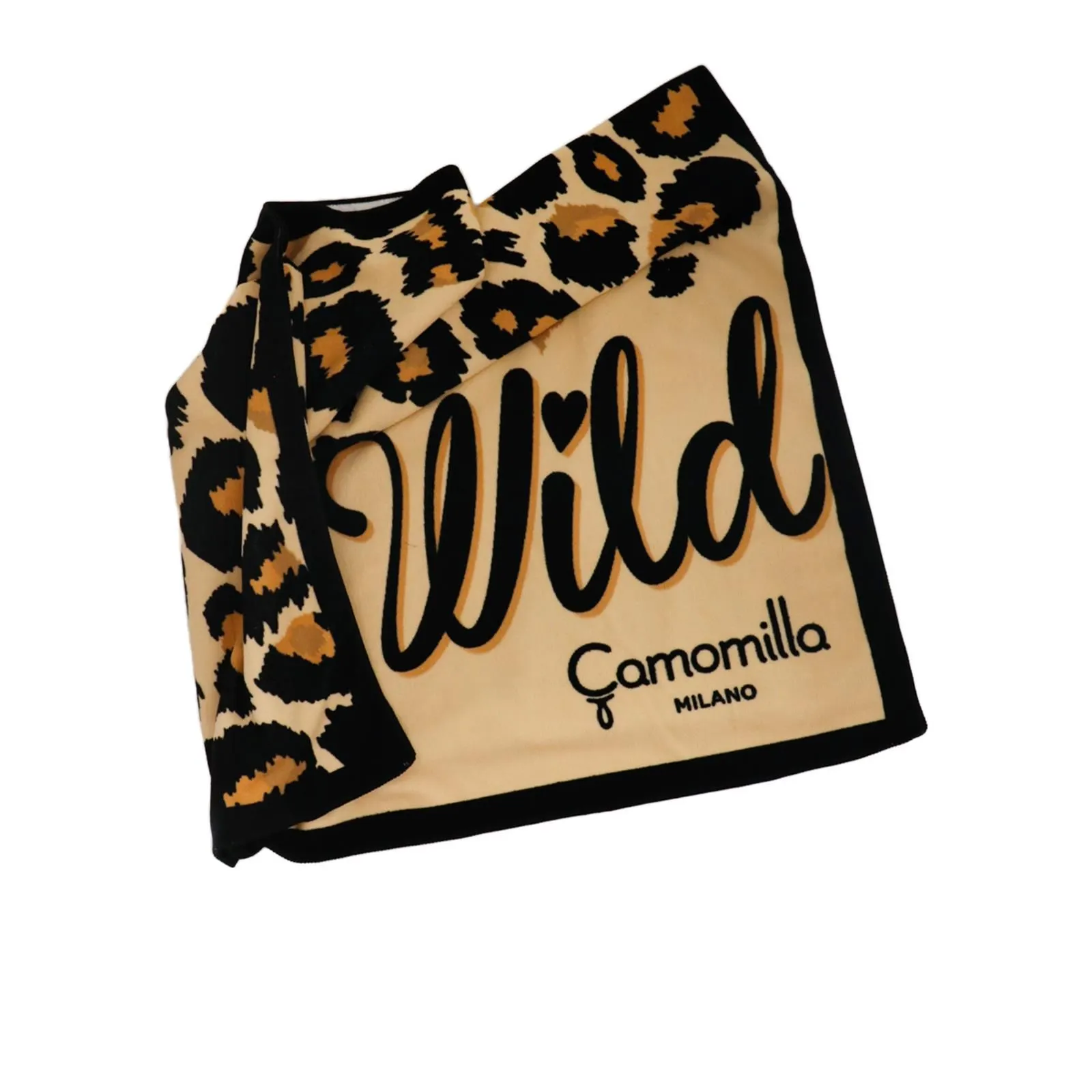 Brown animal print beach towel