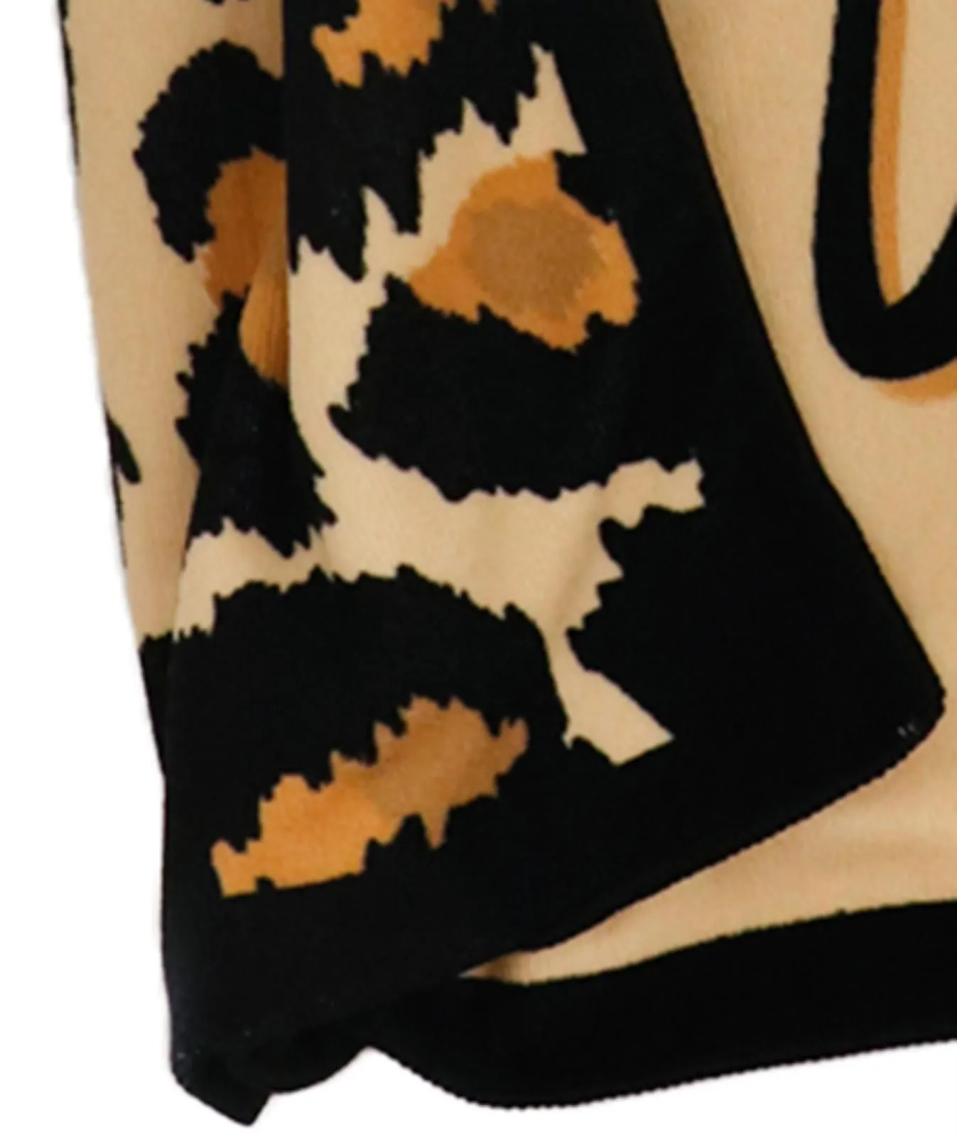 Brown animal print beach towel
