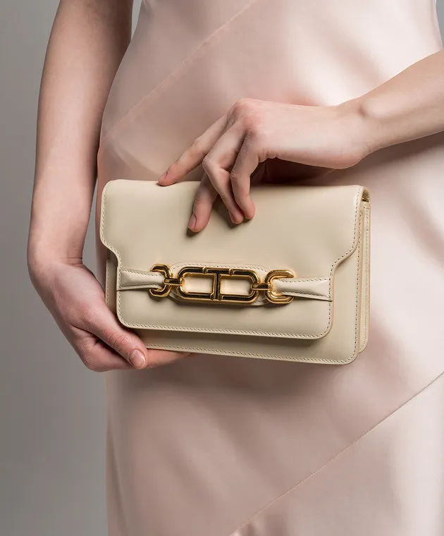 Tom Ford Beige Leather Whitney Shoulder Bag