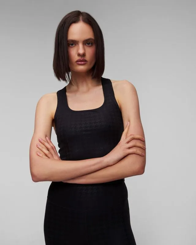 Casall Sandy Square Neck Printed Top in Black for Women