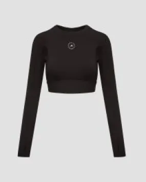 Women's Black Stella McCartney ASMC TST Crop Athletic Top