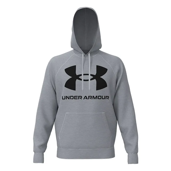 Under Armour Rival Fleece Big Logo HD Gray Light Heather/Black 1357093 011  Uomo